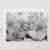 Rustic Floral Red Black and White Wedding Photo Kaart (Achterkant)