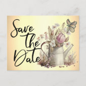 Rustic Floral redt de date Family Reunion Aankondigingskaart (Voorkant)