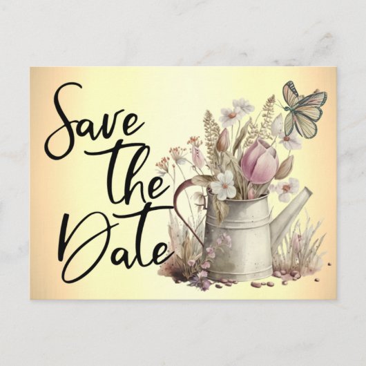 Rustic Floral redt de date Family Reunion Aankondigingskaart (Voorkant)