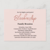 Rustic Floral redt de date Family Reunion Aankondigingskaart (Achterkant)