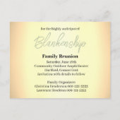Rustic Floral redt de date Family Reunion Aankondigingskaart (Achterkant)