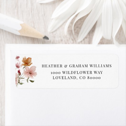 Rustic Floral Return Address Label (Insitu)