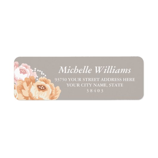 Rustic Floral Return Address Labels (Voorkant)