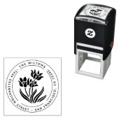 Rustic Floral Return-adres Zelfinktende Stempel (In situ)