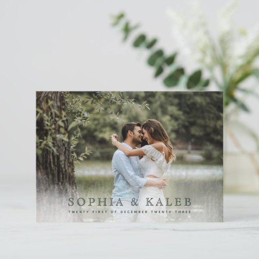 Rustic Floral RSVP Kaartje (Staand voorkant)