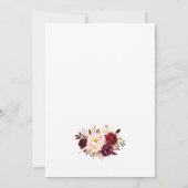 Rustic Floral, Rustic Wedding Kaart (Achterkant)