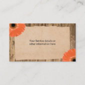 Rustic Floral Salon Spa Massage Appointment Afsprakenkaartje (Achterkant)