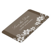 Rustic Floral Save the Date Magnet, Ivory Magneet (Linkerzijde)