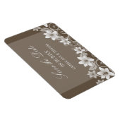 Rustic Floral Save the Date Magnet, Ivory Magneet (Rechterzijde)