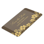 Rustic Floral Save the Date Magnet, Yellow Magneet (Linkerzijde)