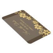 Rustic Floral Save the Date Magnet, Yellow Magneet (Rechterzijde)