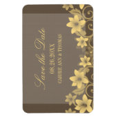 Rustic Floral Save the Date Magnet, Yellow Magneet (Verticaal)