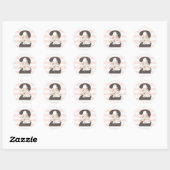 Rustic Floral Shabby Chic Rozen 2e verjaardag Ronde Sticker (Vel)