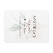 Rustic Floral slaat de datum op Magneet (Horizontaal)