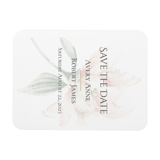 Rustic Floral slaat de datum op Magneet (Horizontaal)