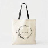Rustic Floral Specialized Bridesmaid Tote Bag (Voorkant)