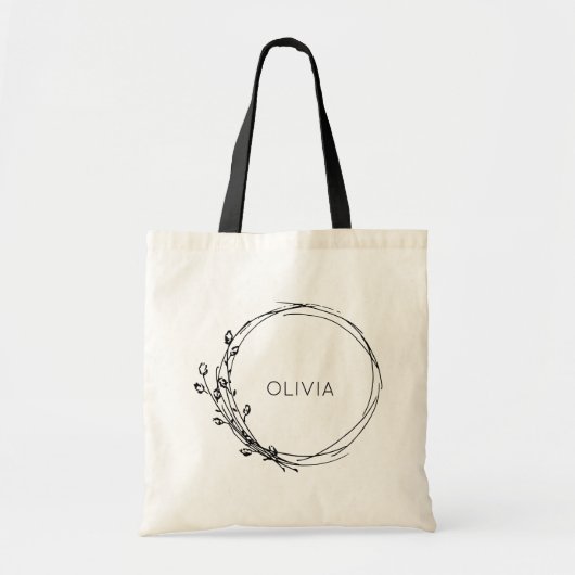 Rustic Floral Specialized Bridesmaid Tote Bag (Voorkant)
