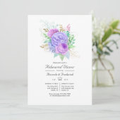 Rustic Floral Spring repesal Dinner Invitation Kaart (Staand voorkant)