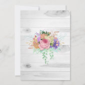 Rustic Floral Spring repesal Dinner Invitation Kaart (Achterkant)