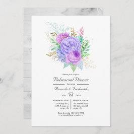 Rustic Floral Spring repesal Dinner Invitation Kaart