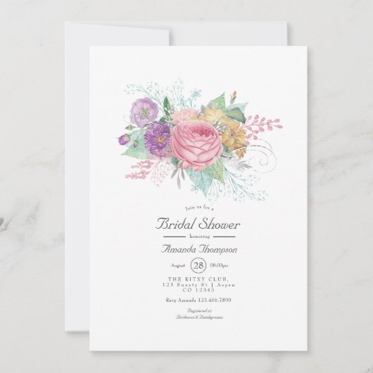 Rustic Floral Spring Vrijgezellenfeest Kaart (Voorkant)