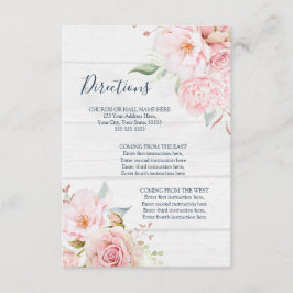 Rustic Floral Spring Wedding Direction Insert Informatiekaartje
