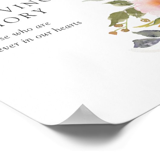 Rustic Floral Spring Wedding in Loving Memory Poster (Hoek)