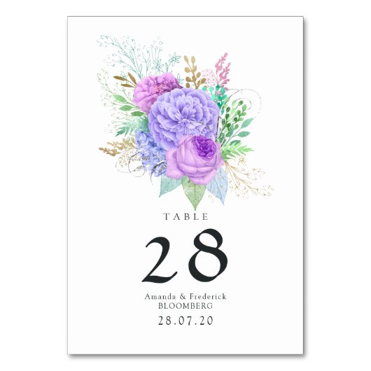 Rustic Floral Spring Wedding Kaart (Achterkant)