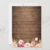 Rustic Floral String Lights Afstudeerfeest Kaart (Achterkant)