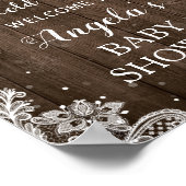 Rustic Floral String Lights Baby zijn koude buiten Poster (Hoek)