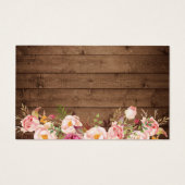 Rustic Floral String Lights Lace Diaper Raffle Visitekaartje (Achterkant)