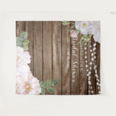 Rustic Floral String Lights Vrijgezellenfeest Wandkleed (Voorkant (horizontaal))