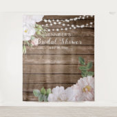 Rustic Floral String Lights Vrijgezellenfeest Wandkleed (Voorkant)