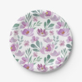 Rustic Floral Summer Pattern Papieren Bordje (Voorkant)