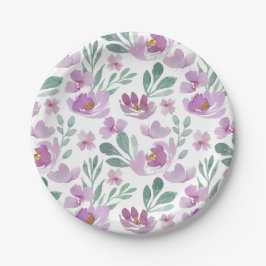 Rustic Floral Summer Pattern Papieren Bordje
