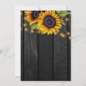 Rustic floral sunflower barbecue BabyQ baby shower Kaart (Achterkant)