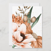 Rustic Floral Terracotta Photo Gold Elegant Chic Save The Date (Achterkant)