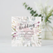 Rustic Floral Terracotta Wedding Invitation Kaart (Staand voorkant)