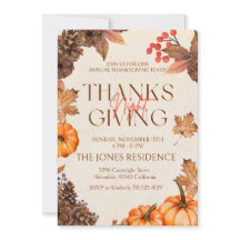 Rustic Floral Thanksgiving Dinner Pumpkin