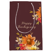 Rustic Floral Thanksgiving  Medium Cadeauzakje (Voorkant)