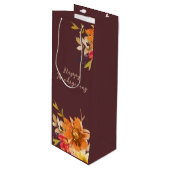 Rustic Floral Thanksgiving  Wijn Cadeautas (Voorkant Gekanteld)