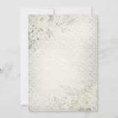 Rustic Floral Vintage Wedding Kaart (Achterkant)