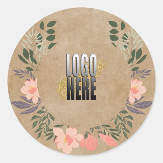Rustic Floral voeg je Logo Sticker toe (Voorkant)