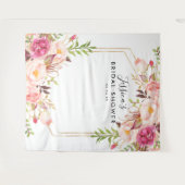 Rustic Floral Vrijgezellenfeest Backdrop Wandkleed (Voorkant (horizontaal))