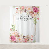Rustic Floral Vrijgezellenfeest Backdrop Wandkleed (Voorkant)