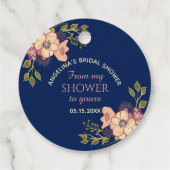 Rustic Floral Vrijgezellenfeest Bedankjes Labels (Achterkant)