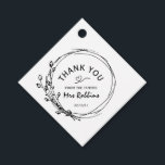 Rustic Floral Vrijgezellenfeest Hartelijk dank Bedankjes Labels<br><div class="desc">Dit mooie zwarte en witte roestachtige vrijgezellenfeest,  dank je dat je de tag met de gevlekte florale kreet wilt gebruiken,  zal geweldig zijn voor je cadeautjes of gunsten van de bruid. Dit cadeau-label kan gemakkelijk worden gepersonaliseerd met de naam van de bruid en de datum.</div>