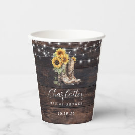 Rustic Floral Vrijgezellenfeest Papieren Bekers