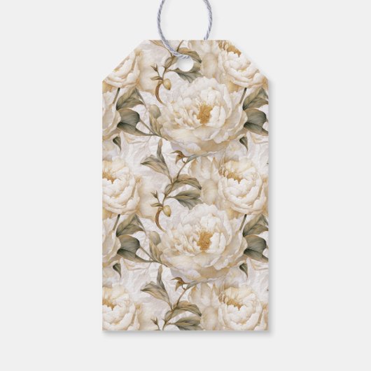 Rustic Floral Waterverf Boots Vrijgezellenfeest Cadeaulabel (Achterkant)