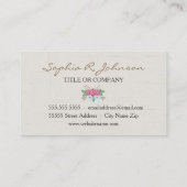 Rustic Floral Waterverf Deer Antlers met bloemen Visitekaartje (Achterkant)